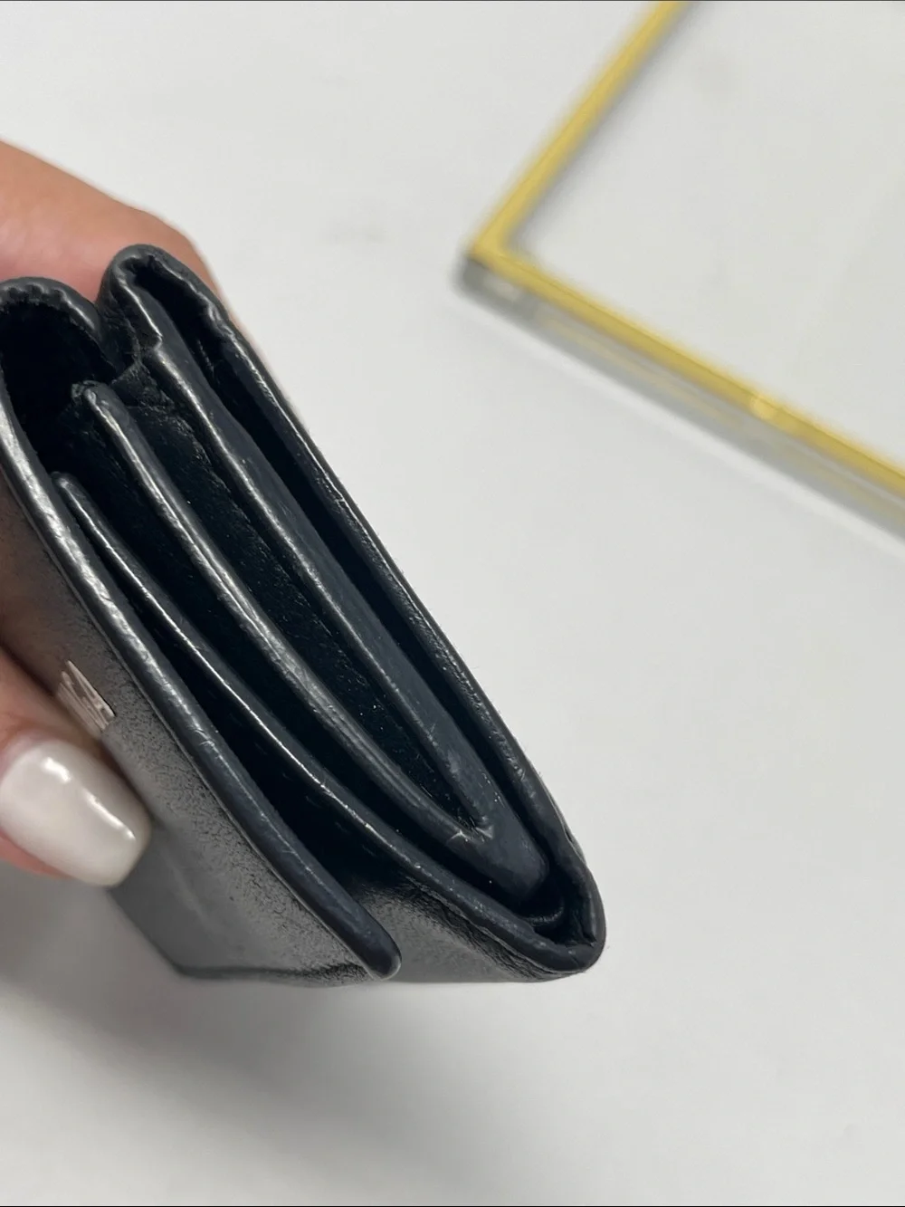 Balenciaga compact leather